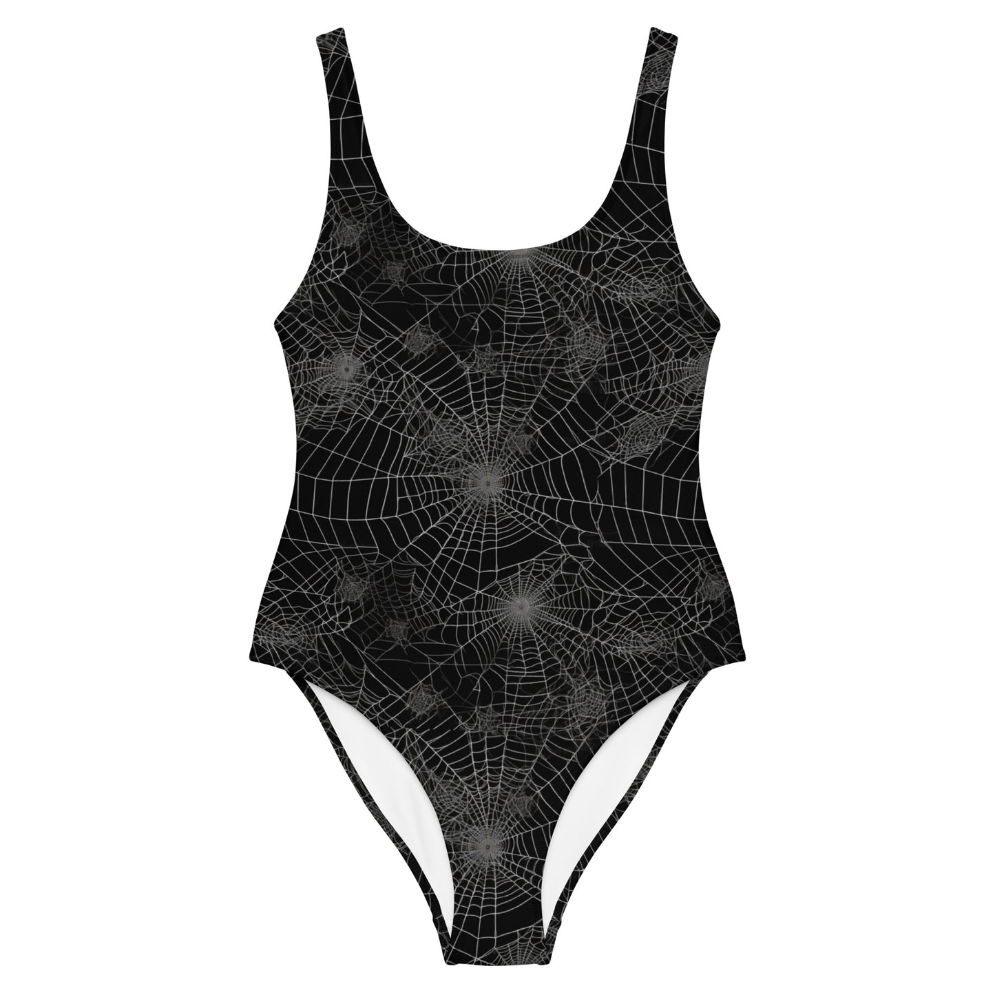 Black Spiderweb One-Piece Swimsuit