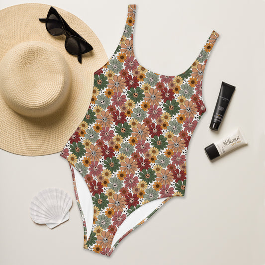 Spooky Spring Floral One-Piece Swimsuit