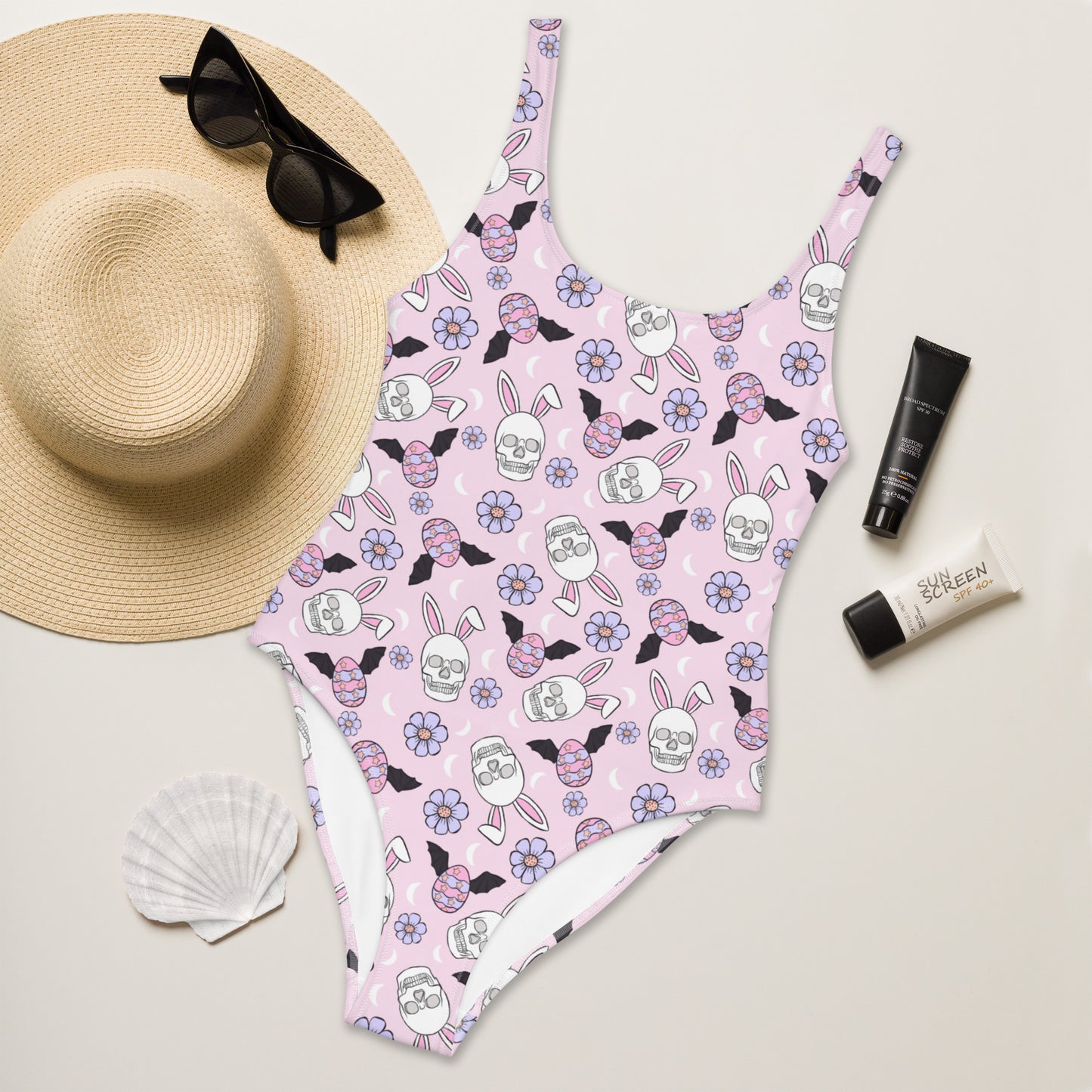 Spooky Easter One-Piece Swimsuit