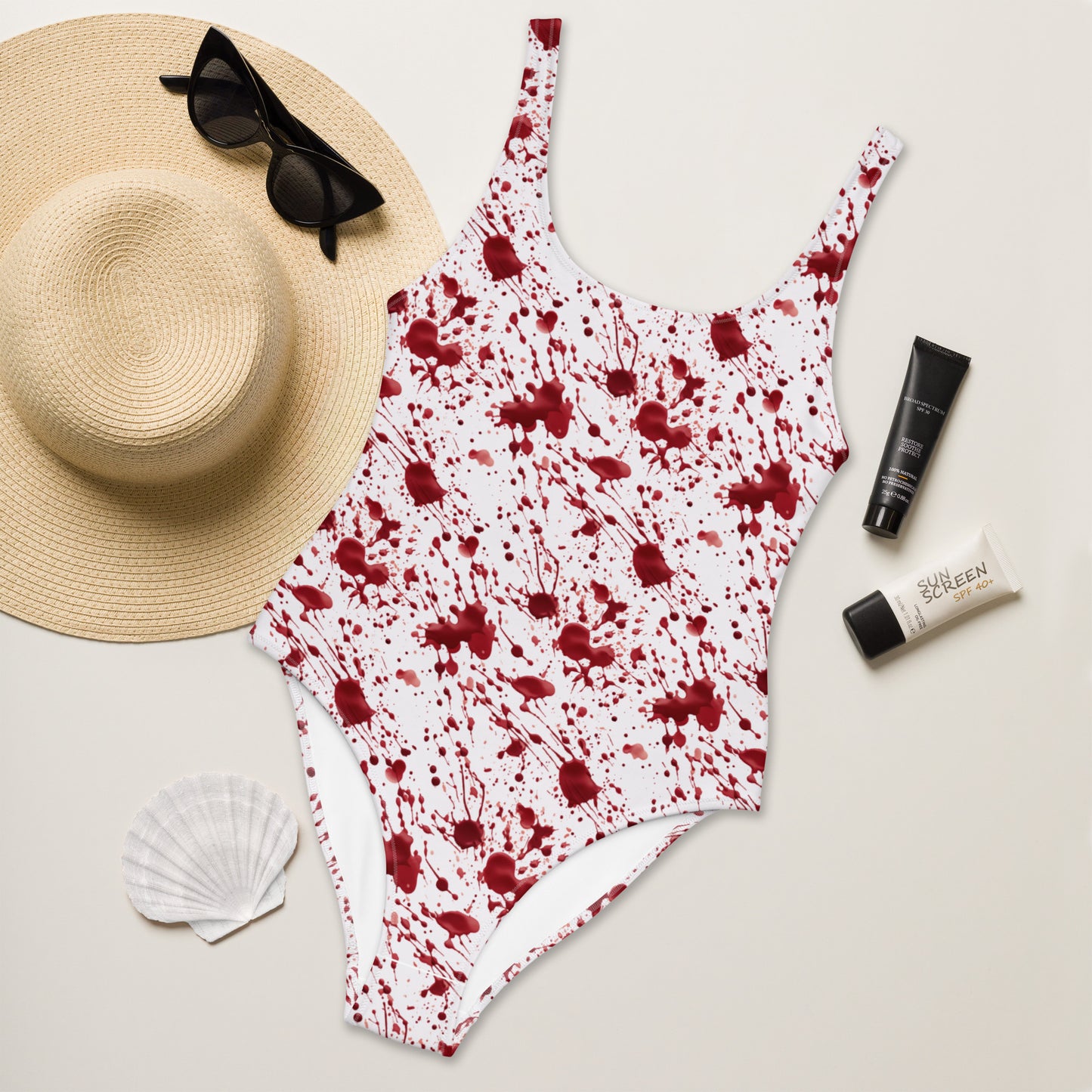 Blood Splatter One-Piece Swimsuit
