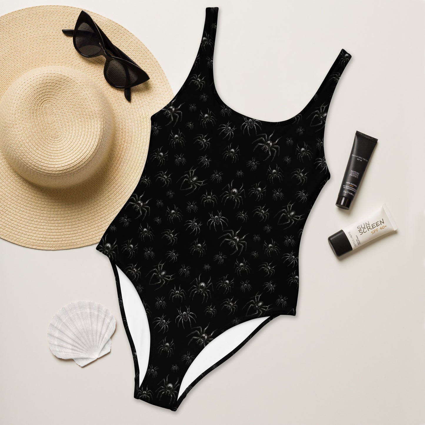 Spooky Spiders One-Piece Swimsuit
