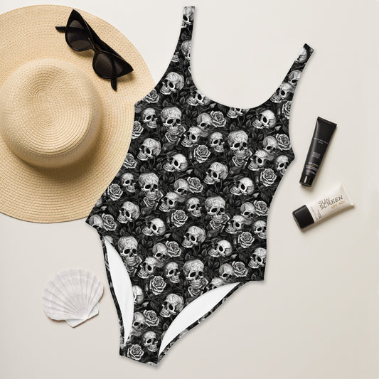 Death Roses One-Piece Swimsuit