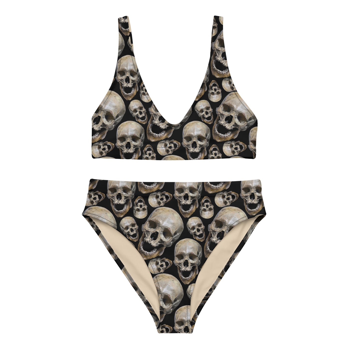 Skull high-waisted bikini