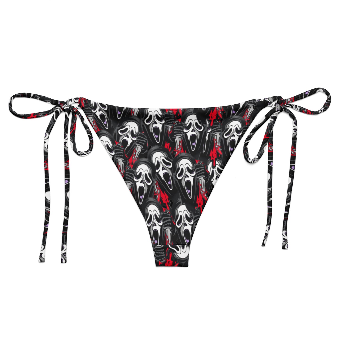 Scream inspired string bikini bottom