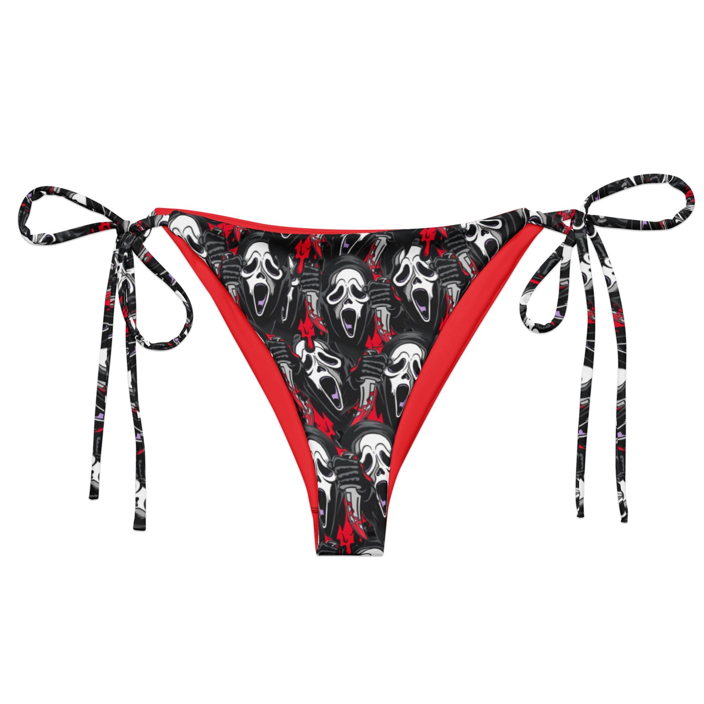 Scream inspired string bikini bottom