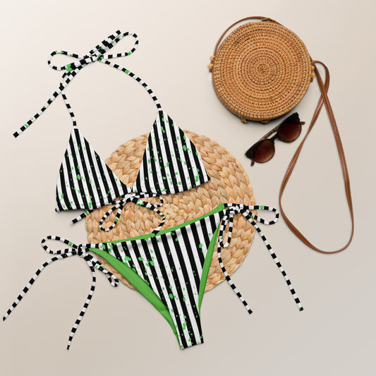 Beetlejuice Inspired string bikini