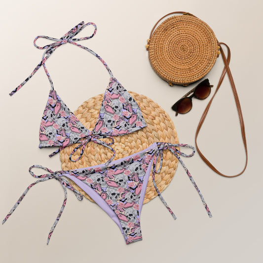 Skull and Coffin string bikini