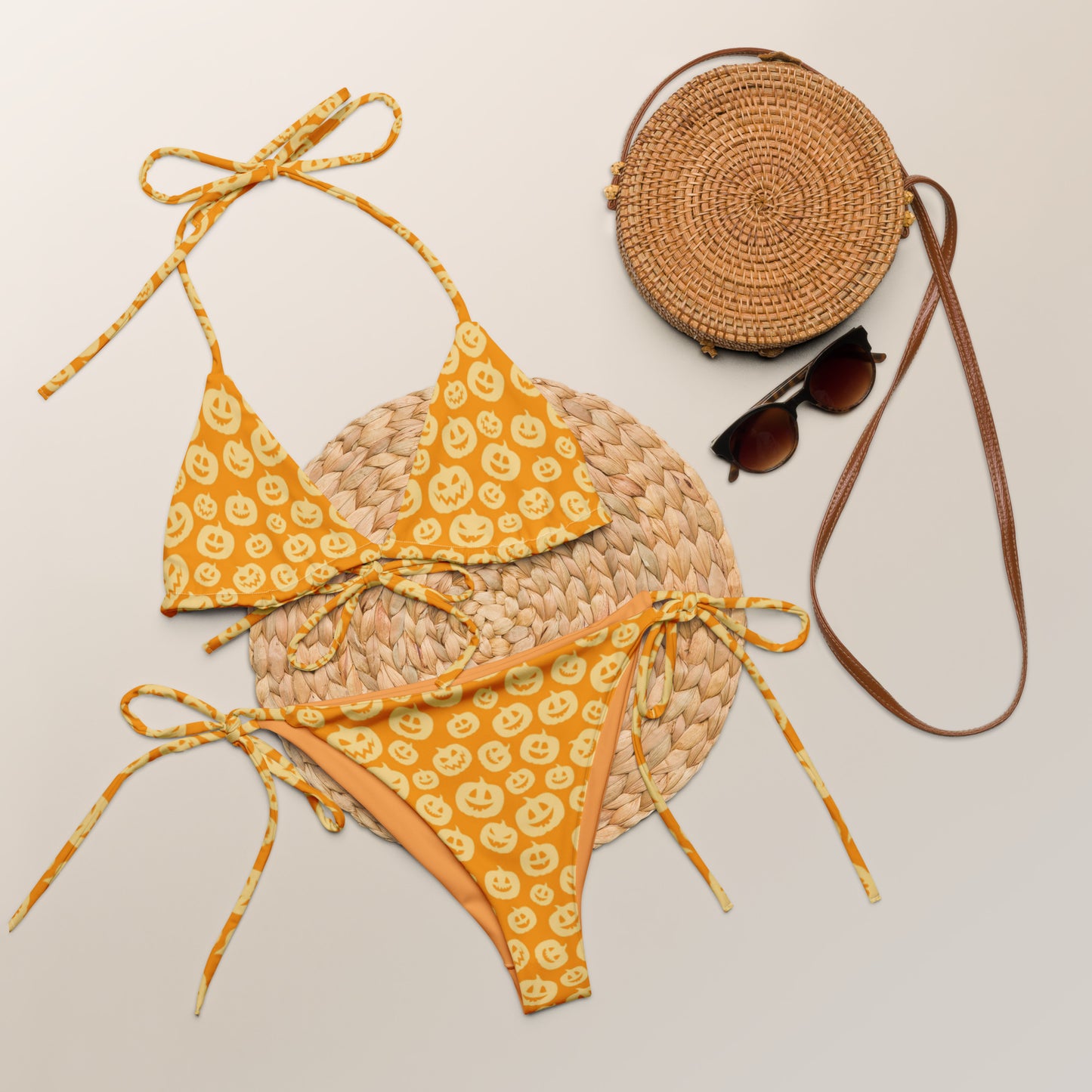 Jack-O-Lantern string bikini