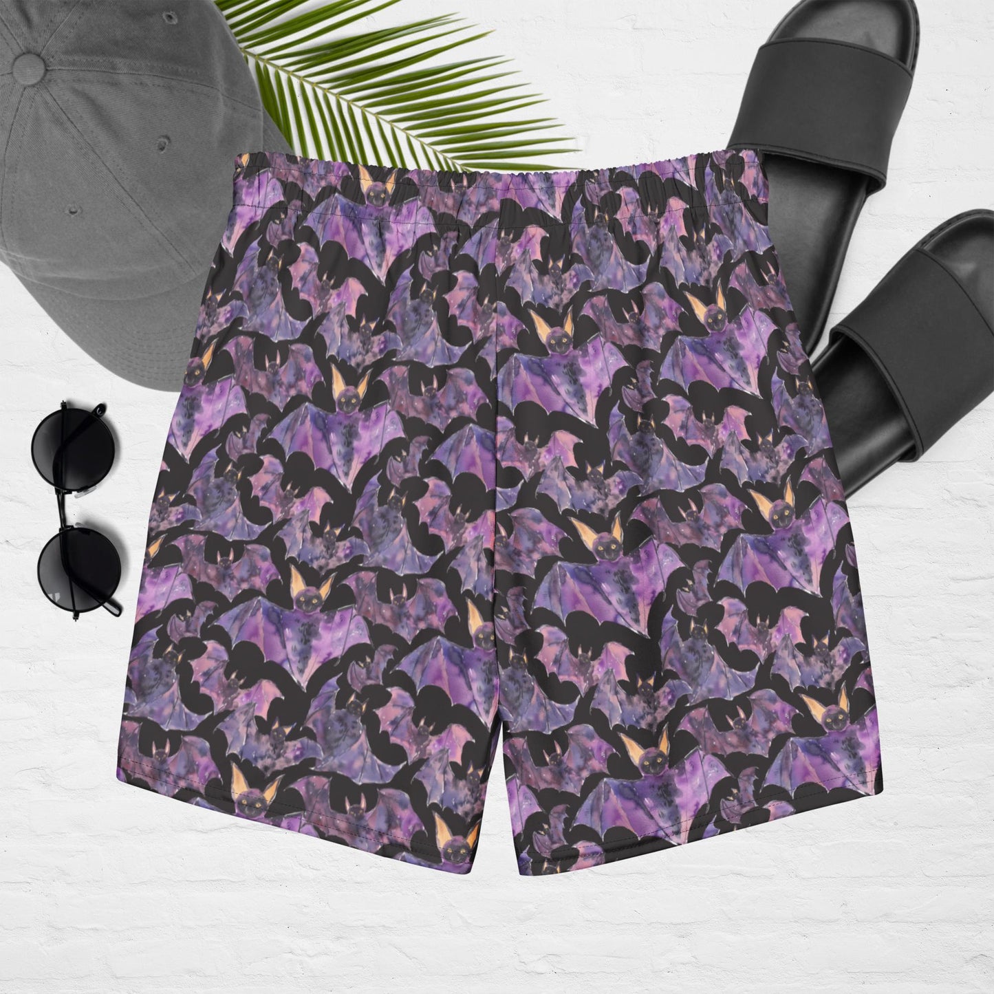 Purple Bats Men's swim trunks