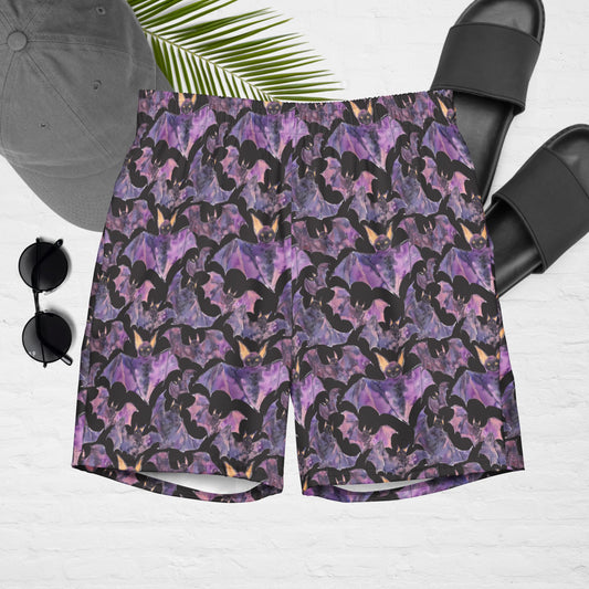 Purple Bats Men's swim trunks