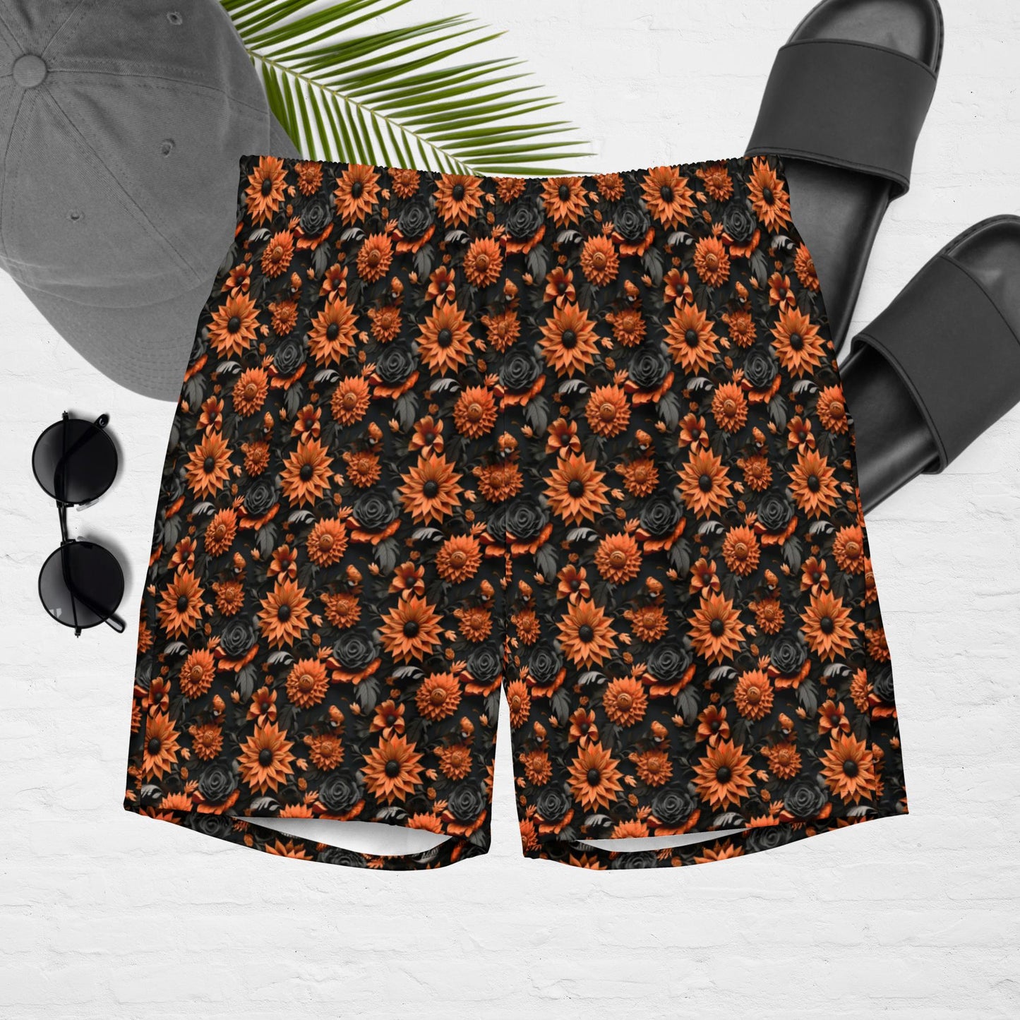 Halloween Flower Men's swim trunks