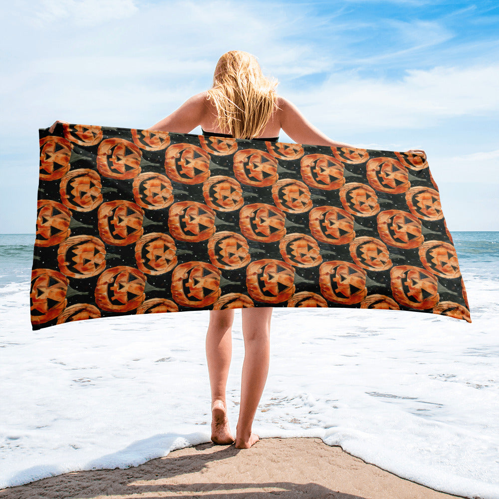 Jack-O-Lantern Beach Towel