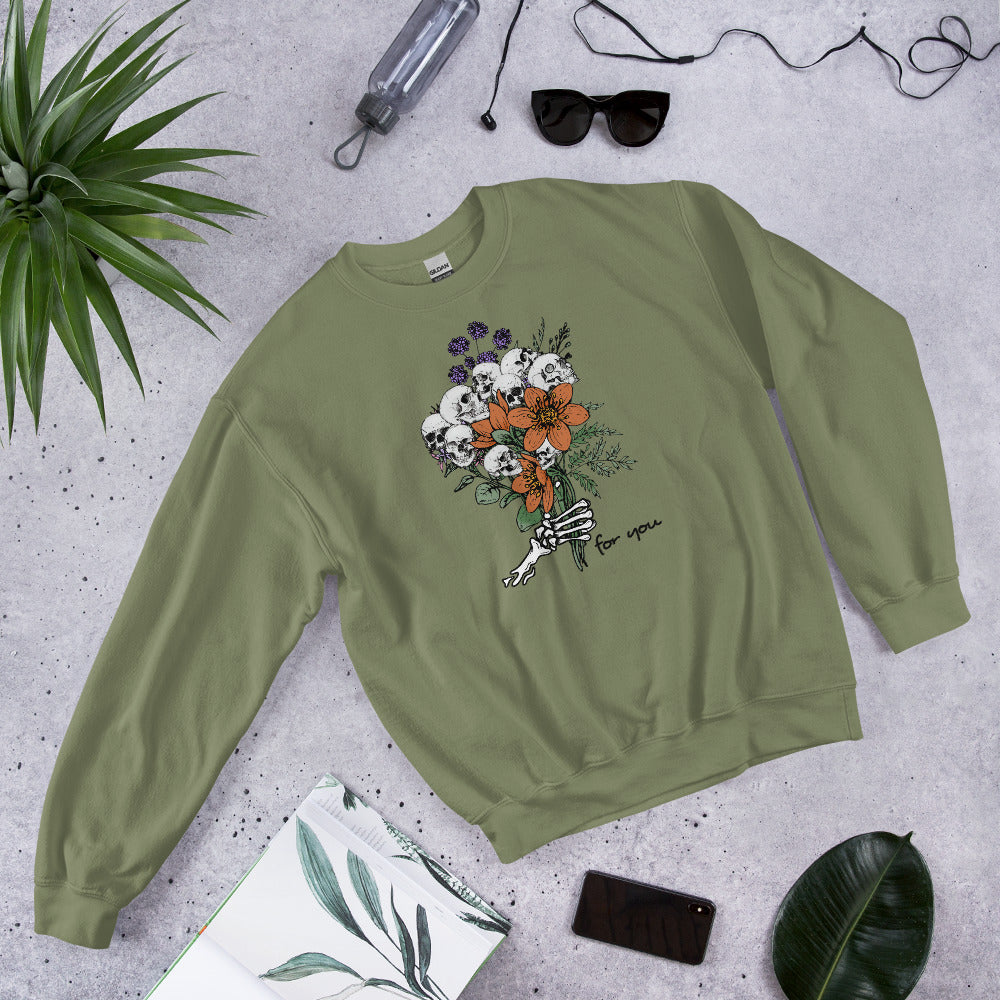 Skull Bouquet Unisex Sweatshirt