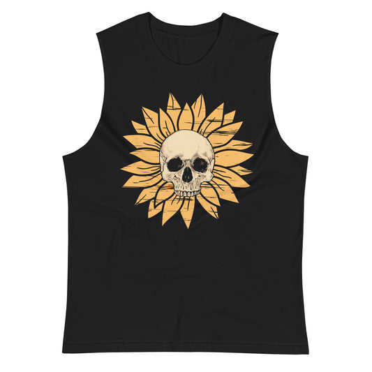 Sunflower Skull Muscle Shirt