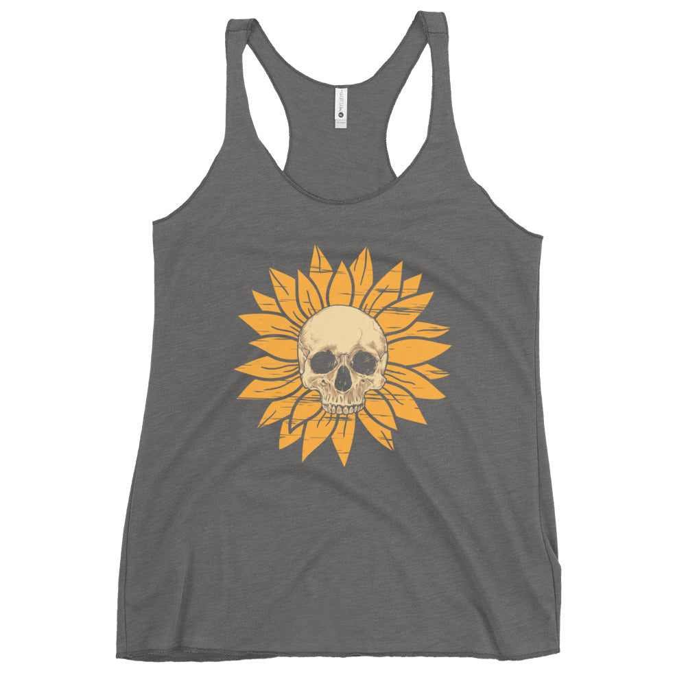 Sunflower Skull Women's Racerback Tank