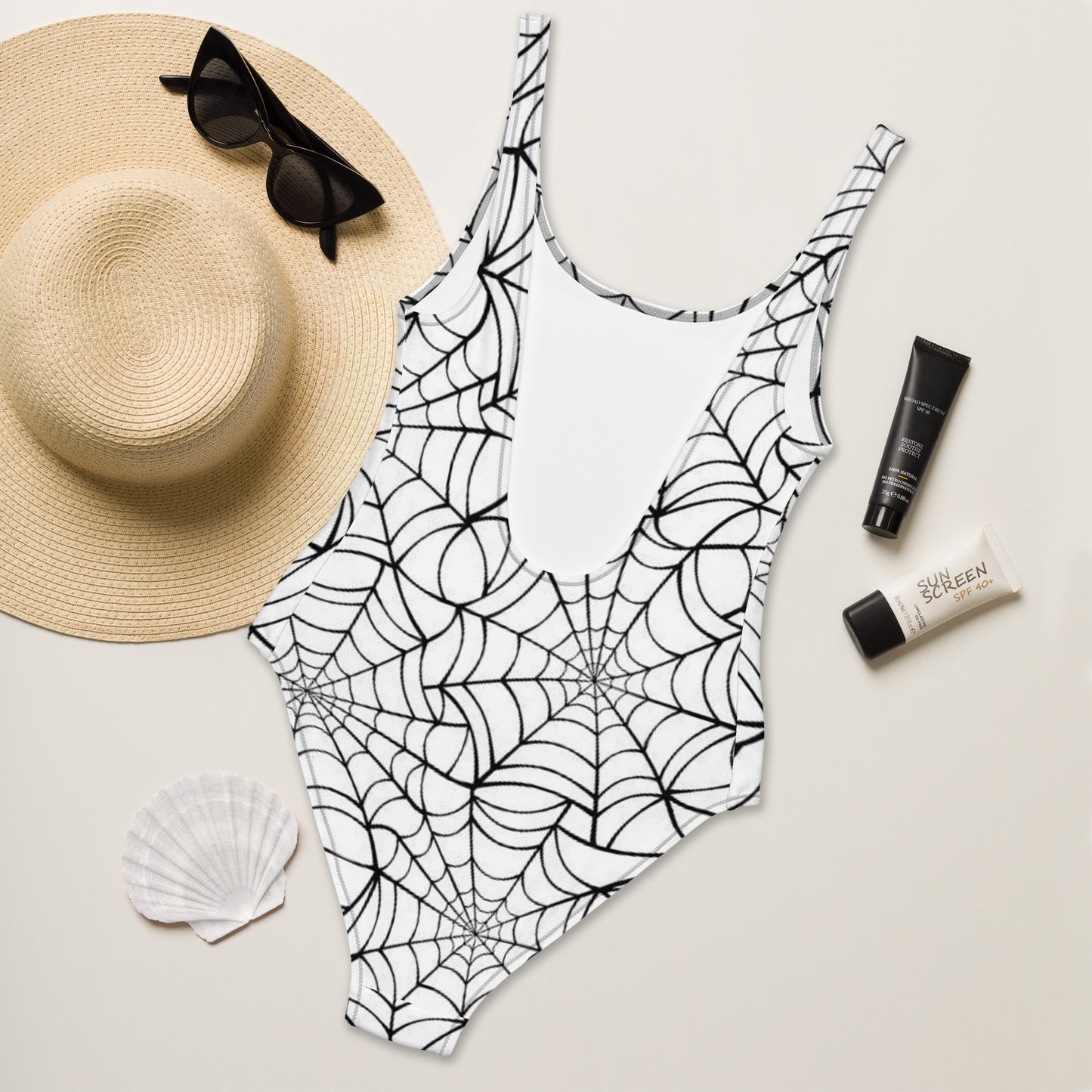 Spider Web One-Piece Swimsuit