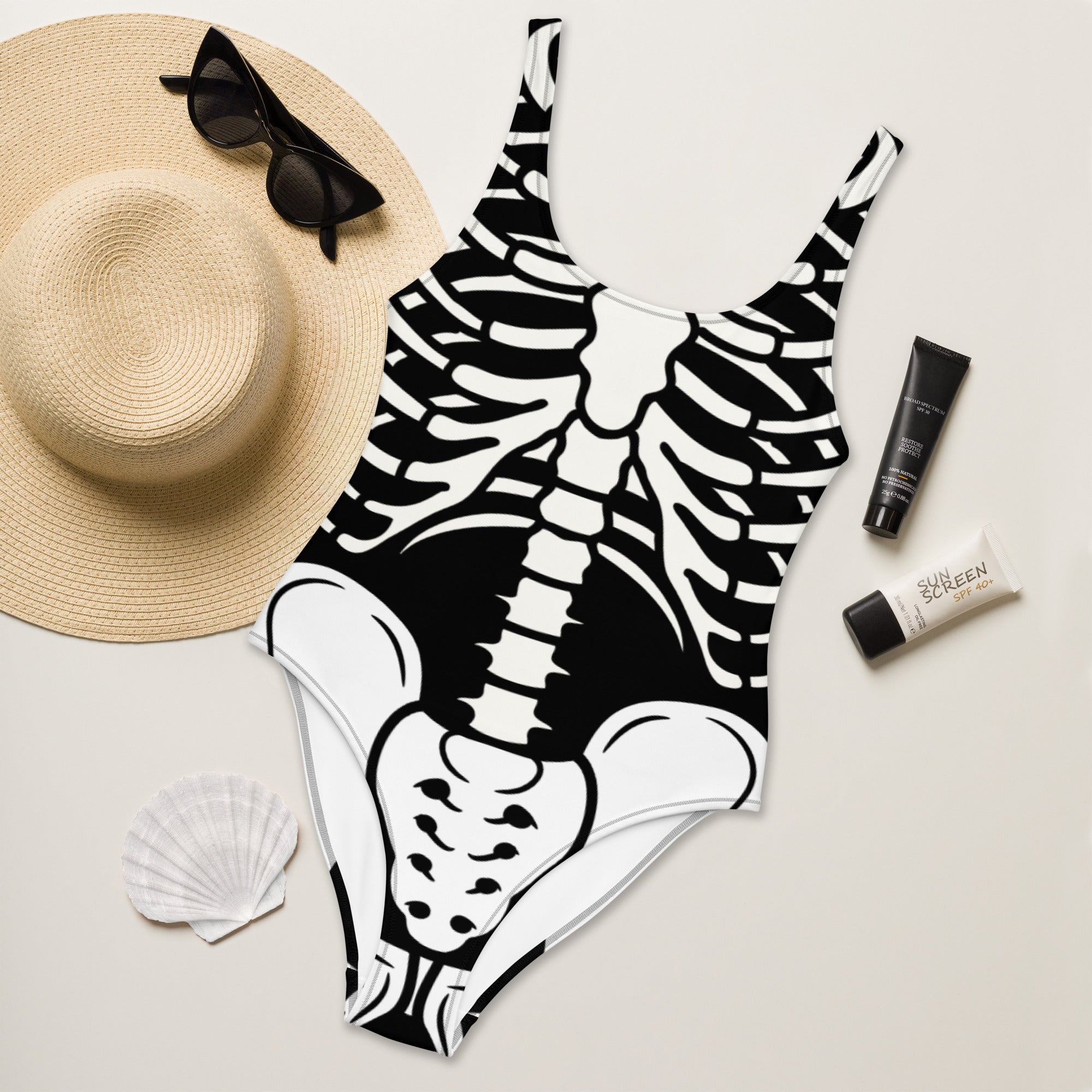 Skeleton One Piece Swimsuit