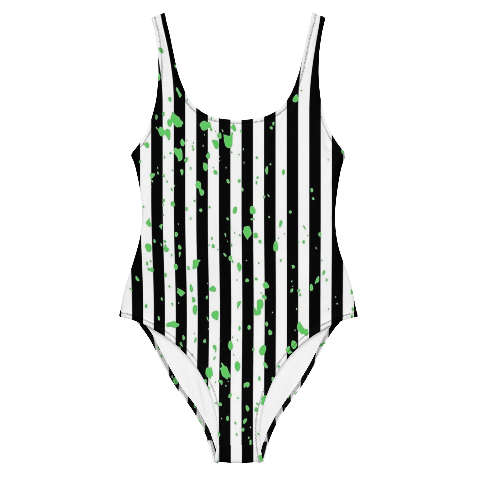 Beetlejuice Inspired One Piece Swimsuit