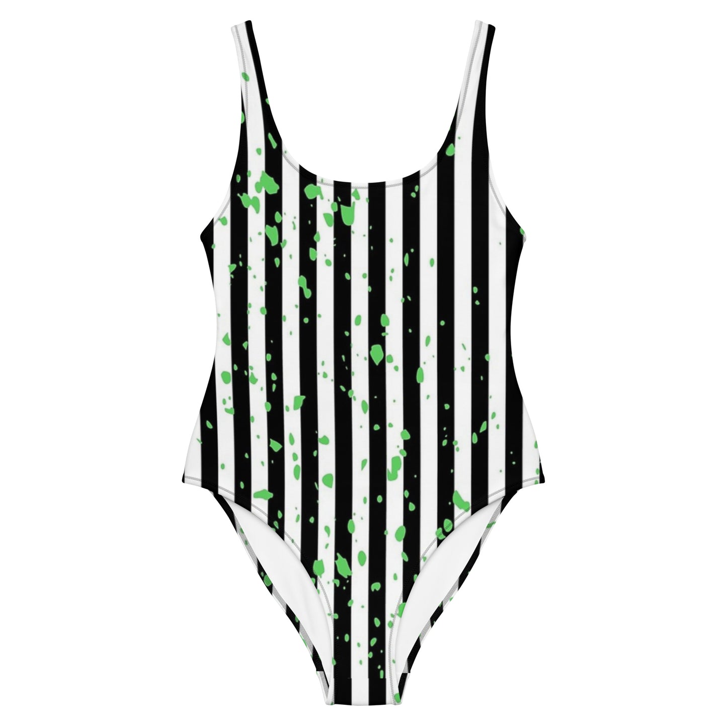 Beetlejuice Inspired One-Piece Swimsuit