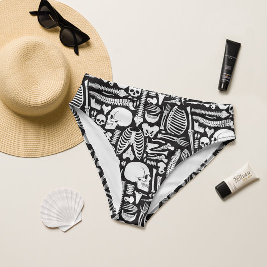 Skeleton and Bones high-waisted bikini bottom