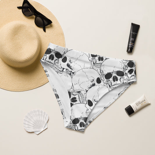 Skull high-waisted bikini bottom