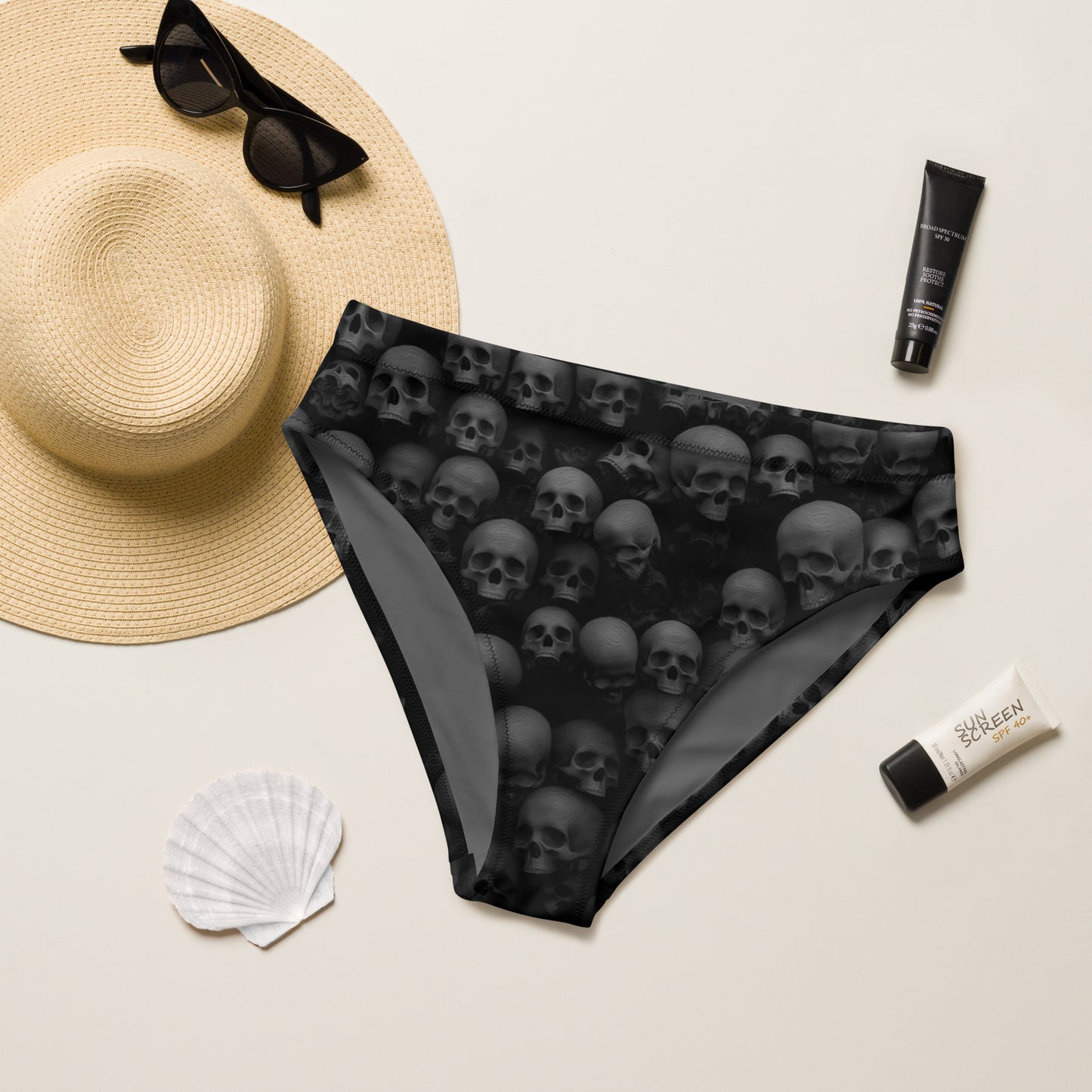 Catacomb Skull high-waisted bikini bottom