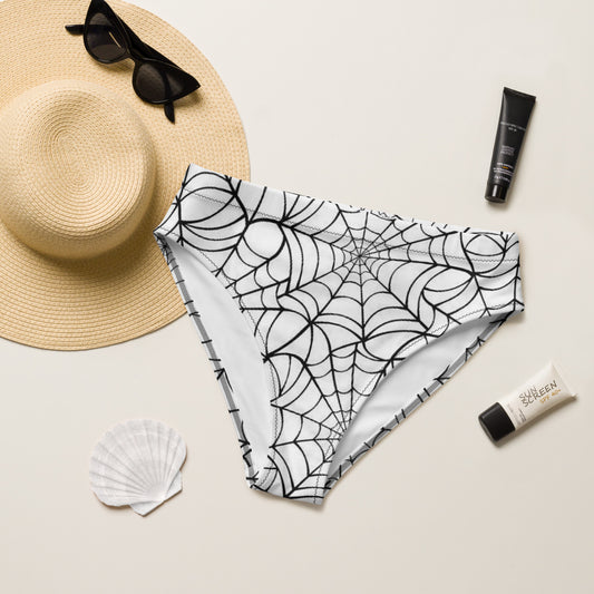 Spider Web high-waisted bikini bottom