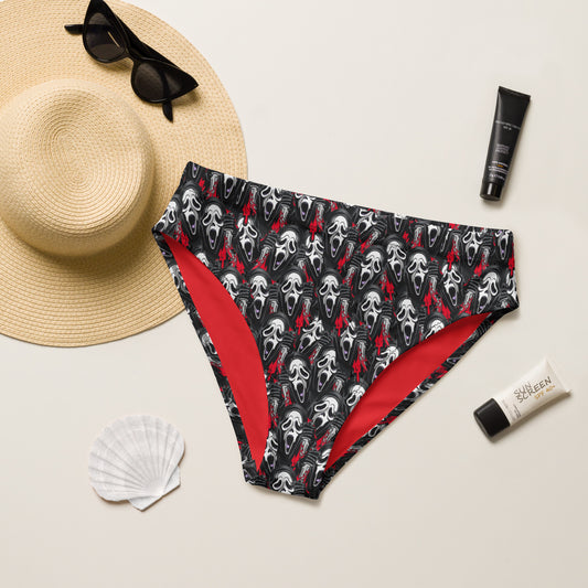 Scream Inspired high-waisted bikini bottom