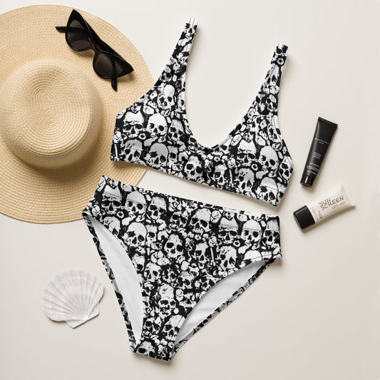 Skull high-waisted bikini