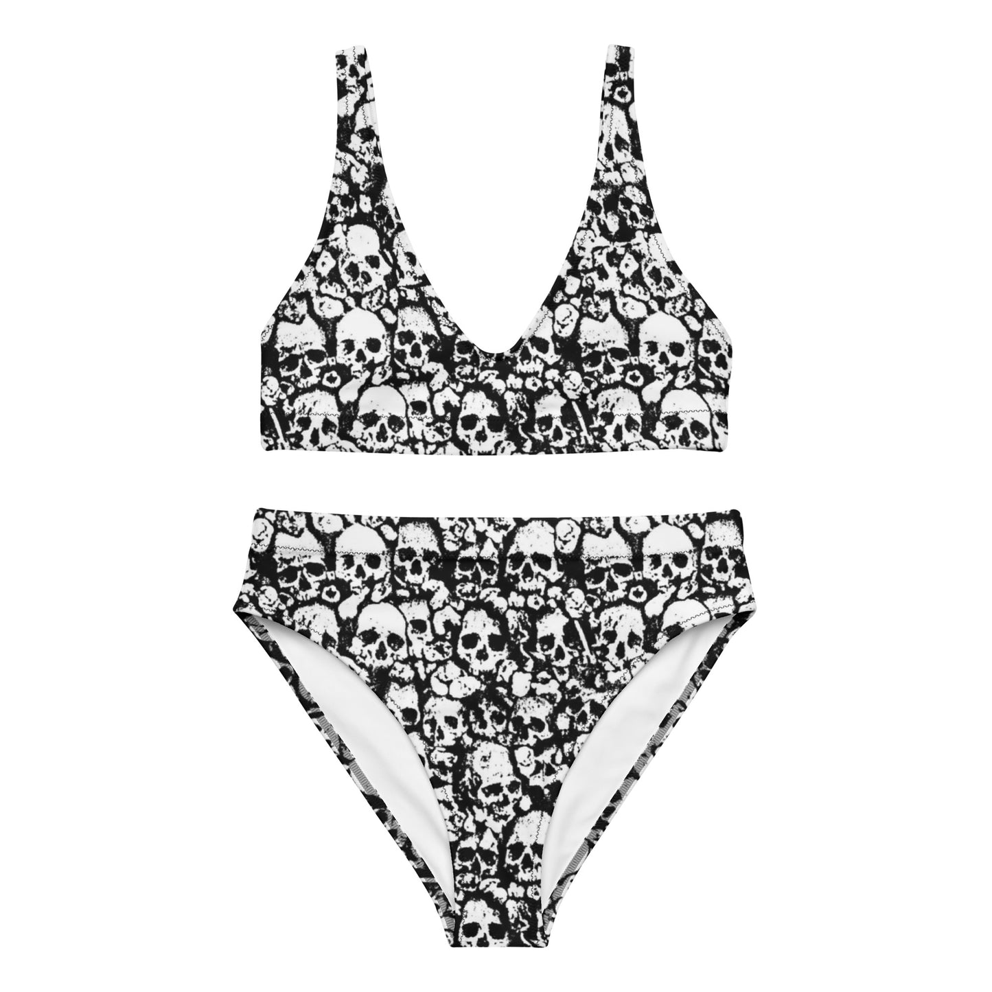 Skull high-waisted bikini