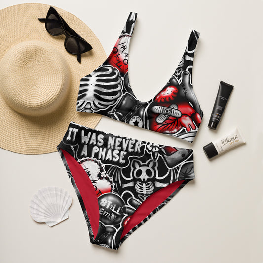 Emo high-waisted bikini