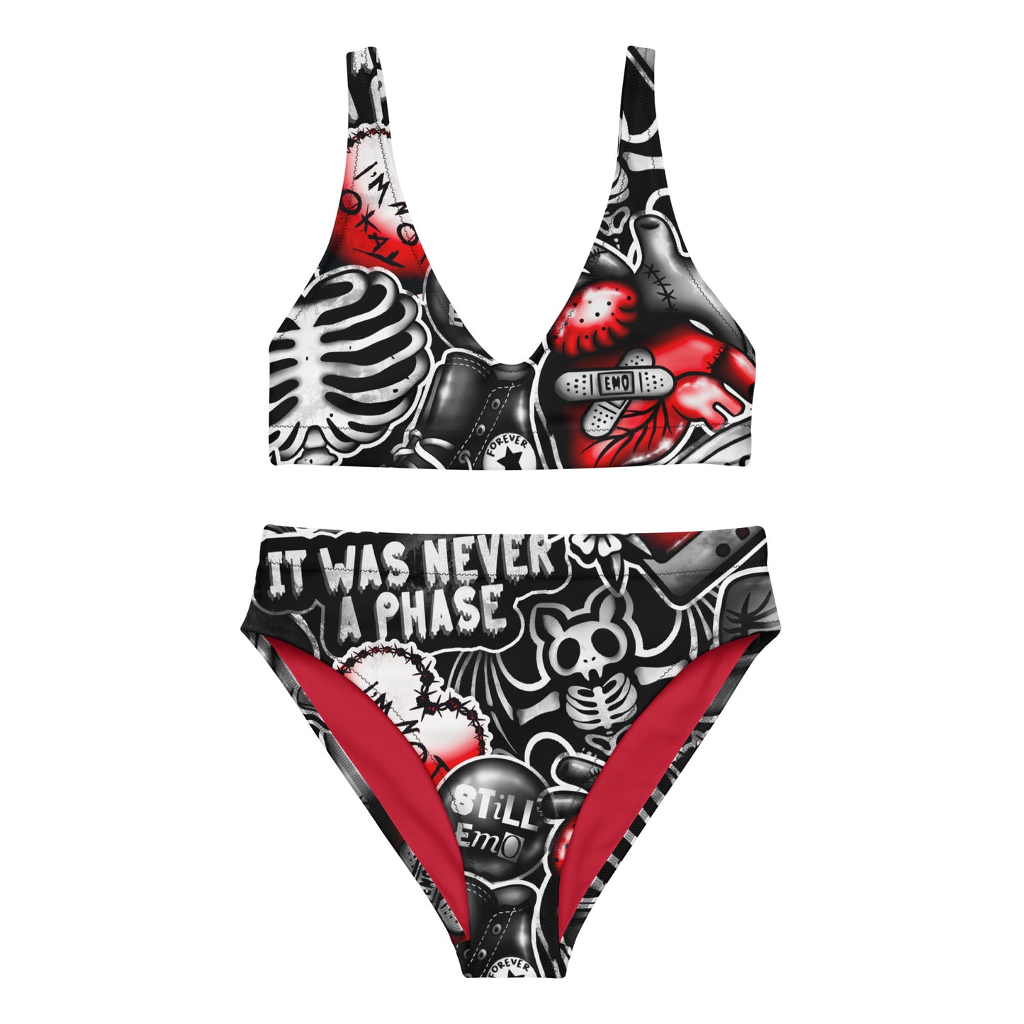 Emo high-waisted bikini